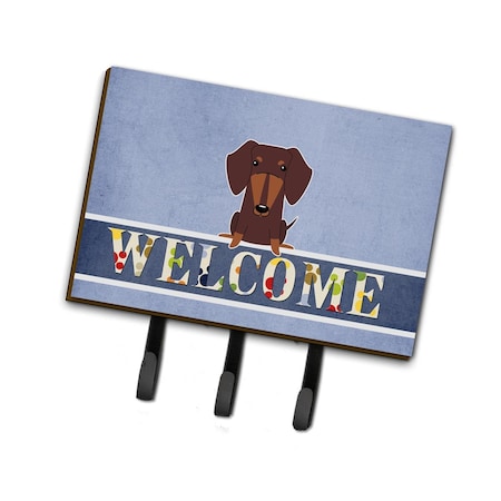 Carolines Treasures Dachshund Chocolate Welcome Leash or Key Holder BB5712TH68